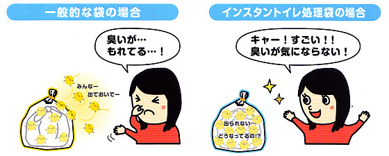 におわない携帯トイレ「インスタントイレ」